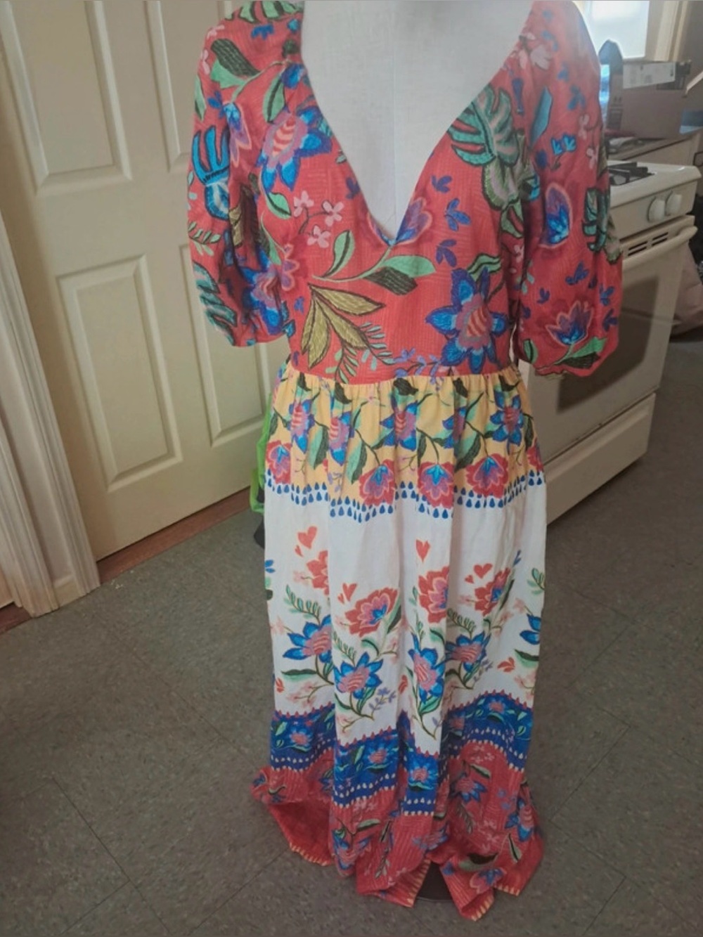 M128 // Johnny Was Roumba colorful maxi dress // NWT // large